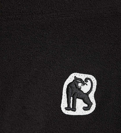 Mini Rodini Fleece pants - Black w. Panther