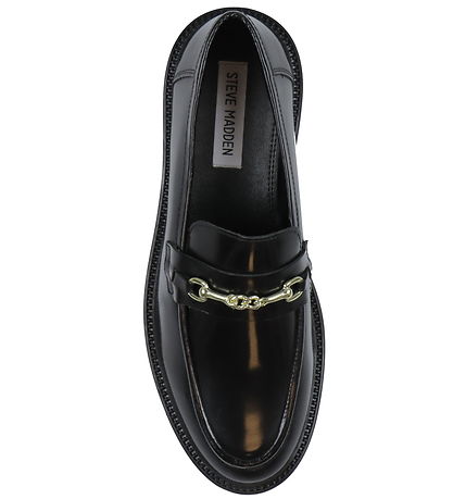 Steve Madden Shoe - Huddles Loafer - Black Leather
