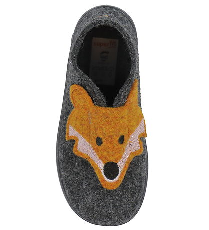 Superfit Hausschuhe - Wolle - Grau/Orange