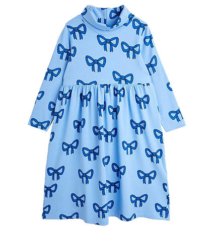 Mini Rodini Jurk - Bow - Blauw