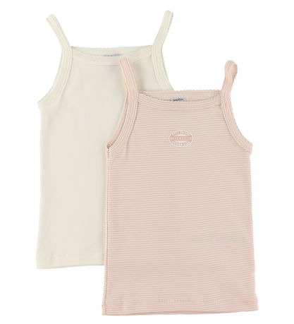 Petit Bateau Undershirt - 2-Pack - White/Pink