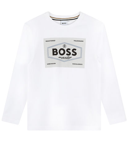 BOSS Genser - Hvit m. Svart