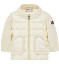 Moncler Cardigan - Wool/Down - White