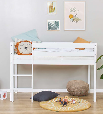 Hoppekids Bed - Half-height - ECO Comfort - 166x76x114 cm - Whit