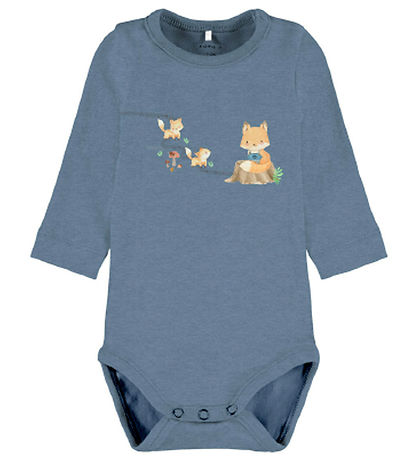 Name It Bodysuit L/Æ - NbmLoxy - Coronet Blue/Melange Name It Bodysuit L/Æ - NbmLoxy - Coronet Blue/Melange