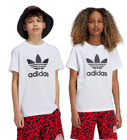 adidas Originals Stuttermabolur - Trefoil - Hvítur adidas Originals Stuttermabolur - Trefoil - Hvítur