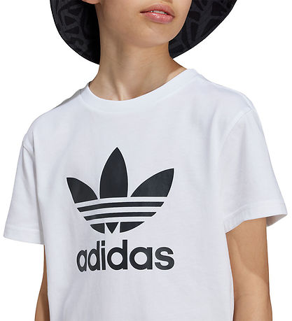 adidas Originals Stuttermabolur - Trefoil - Hvítur adidas Originals Stuttermabolur - Trefoil - Hvítur