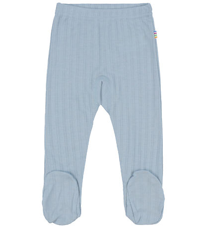 Joha Leggings m. Voeten - Wol/Zijde - Dusty Blauw