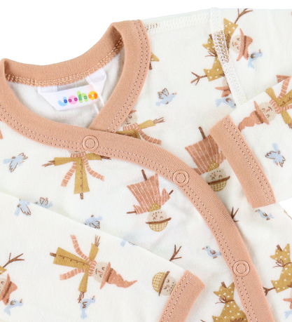 Joha Wrap Bodysuit L/æ - Wool/Bamboo - Off White