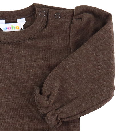 Joha Bodysuit L/æ - Wool - Dark Brown