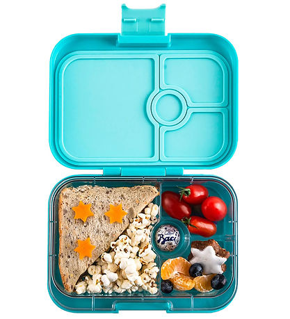 Yumbox Lunchbox w. 4 Rum - Bento Panino - Misty Aqua - Rainbow T