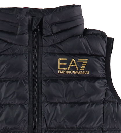 EA7 Down Vest - Black w. Gold