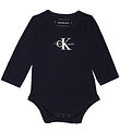 Calvin Klein Bodysuit L/Æ - Monogram - Night Sky