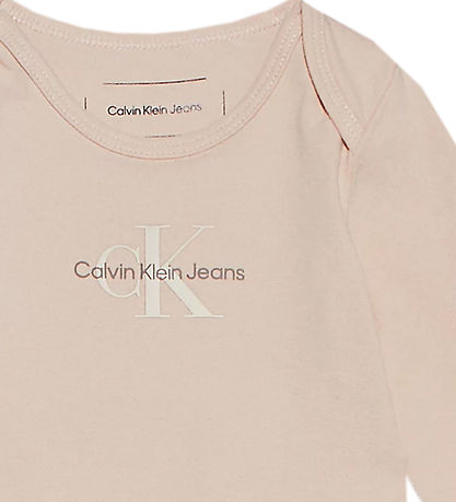 Calvin Klein Bodysuit L/æ - Monogram - Meringue Blush