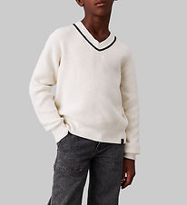Calvin Klein Blouse - Knitted - White Calvin Klein Blouse - Knitted - White