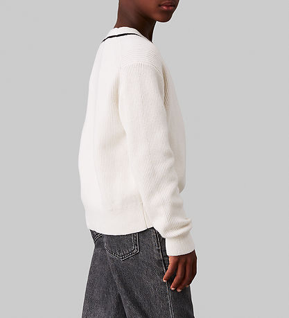 Calvin Klein Blússa - Prjónað - Hvítur