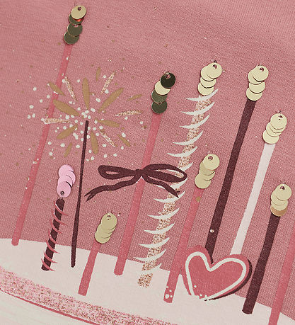 Minymo Sweatshirt - Dusty Rose w. Birthday Cake