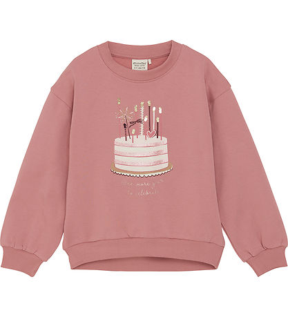 Minymo Sweatshirt - Dusty Rose w. Birthday Cake