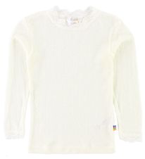 Joha Genser - Ull/Silke - Off White m. Mønster Joha Genser - Ull/Silke - Off White m. Mønster