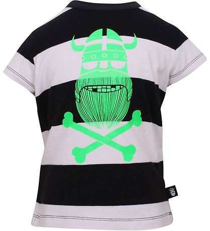 Danefæ T-shirt - Danepuppy - Black/White Striped Erik Ghost