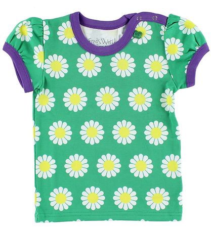 Freds World T-shirt - Green w. Daisy