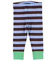 Katvig Leggings - Brown/Light Blue Striped