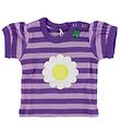 Freds World T-shirt - Purple Striped w. Daisy Freds World T-shirt - Purple Striped w. Daisy