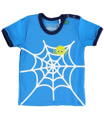 Freds World T-shirt - Light Blue w. Spider Freds World T-shirt - Light Blue w. Spider