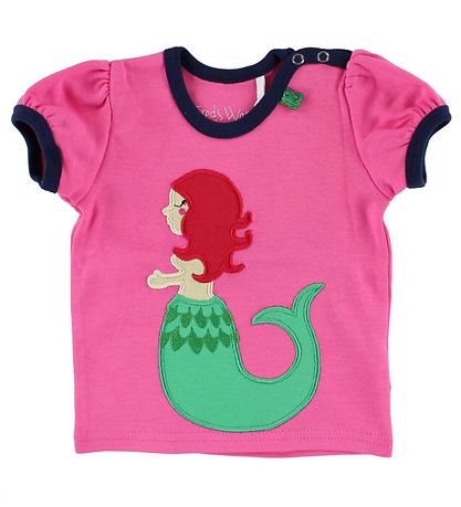 Freds World T-shirt - Pink w. Mermaid Freds World T-shirt - Pink w. Mermaid