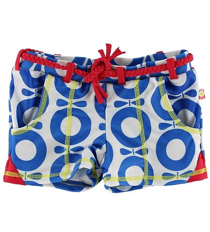 Katvig Classic Swim Pants - UV50+ - Blue Apples w. Red Katvig Classic Swim Pants - UV50+ - Blue Apples w. Red