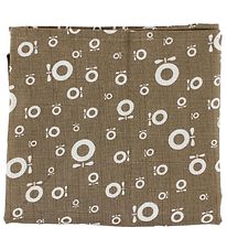 Katvig Muslin Cloth - 80x80 - Light Brown w. Apples Katvig Muslin Cloth - 80x80 - Light Brown w. Apples