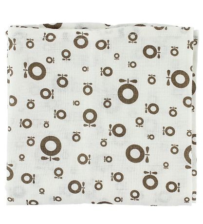 Katvig Spucktücher - 80x80 - Elfenbein m. Äpfel Katvig Spucktücher - 80x80 - Elfenbein m. Äpfel