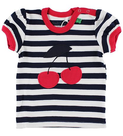Freds World T-Shirt - Navy/Wit Gestreept m. Kers