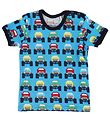 Freds World T-shirt - Blue w. Cars Freds World T-shirt - Blue w. Cars