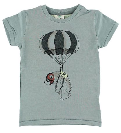 En Fant T-shirt - Dusty Green w. Polar Bear En Fant T-shirt - Dusty Green w. Polar Bear