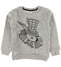 En Fant Sweatshirt - Grey Melange w. Rabbit En Fant Sweatshirt - Grey Melange w. Rabbit