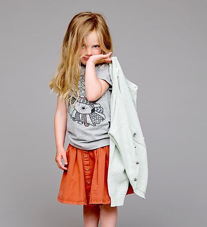 T-Shirt En Fant - Gris Chiné av. Lapin T-Shirt En Fant - Gris Chiné av. Lapin