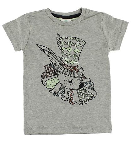 T-Shirt En Fant - Gris Chiné av. Lapin T-Shirt En Fant - Gris Chiné av. Lapin