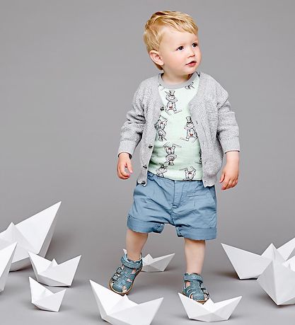 En Fant Blouse - Mint w. Rabbits En Fant Blouse - Mint w. Rabbits