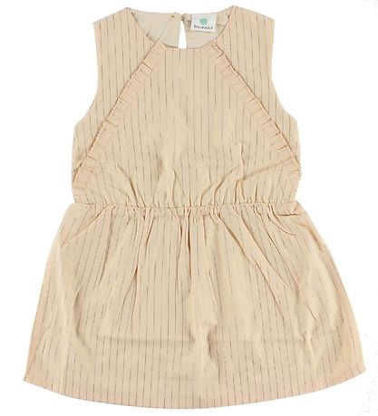 En Fant Dress - Peach w. Gold Stripes En Fant Dress - Peach w. Gold Stripes
