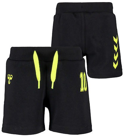 Hummel Shorts - HMLSafi - Black/Yellow w. Logo Hummel Shorts - HMLSafi - Black/Yellow w. Logo