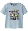 Name It T-Shirt - NmmWagon - Blue Brouillard/Excavateur