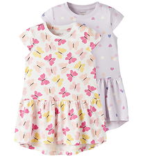 Name It Dress - 2-Pack - NmfVigga - Lavender Fog/Bright White