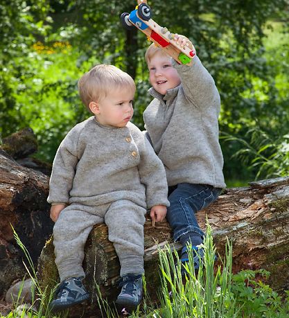 Engel Byxor - Ull - Gråmelerad Engel Byxor - Ull - Gråmelerad