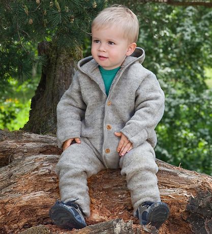 Engel Pramsuit - Wool - Grey Melange Engel Pramsuit - Wool - Grey Melange