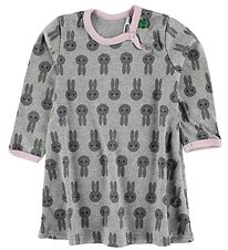 Freds World Dress - Grey Melange w. Rabbits Freds World Dress - Grey Melange w. Rabbits