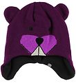 Color Kids Hat - Knitted - Reaver - Plum Beaver Color Kids Hat - Knitted - Reaver - Plum Beaver