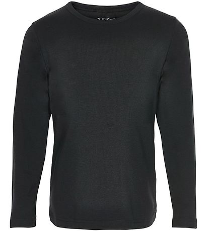 Minymo 블라우스 - 2개입 - 블랙/그레이 헤더 Minymo 블라우스 - 2개입 - 블랙/그레이 헤더