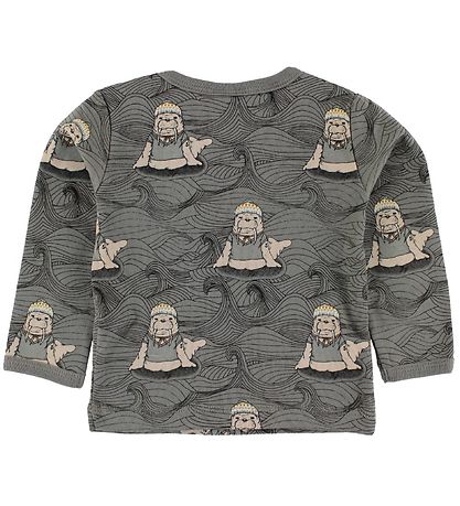 En Fant Blouse - Grey w. Walruses