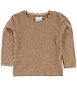 En Fant Blouse - Light Brown w. Pointelle En Fant Blouse - Light Brown w. Pointelle